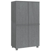 Thumbnail for Kleiderschrank Dunkelgrau 89x50x180 cm Massivholz Kiefer
