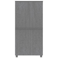 Thumbnail for Kleiderschrank Dunkelgrau 89x50x180 cm Massivholz Kiefer