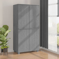Thumbnail for Kleiderschrank Dunkelgrau 89x50x180 cm Massivholz Kiefer