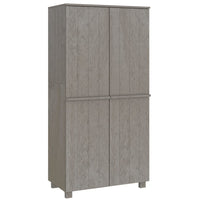 Thumbnail for Kleiderschrank Hellgrau 89x50x180 cm Massivholz Kiefer