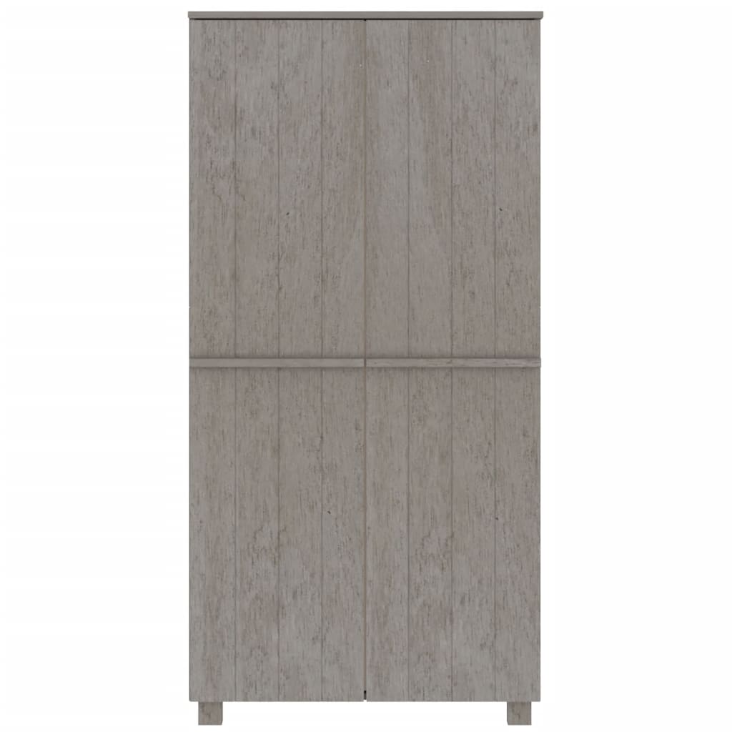 Kleiderschrank Hellgrau 89x50x180 cm Massivholz Kiefer