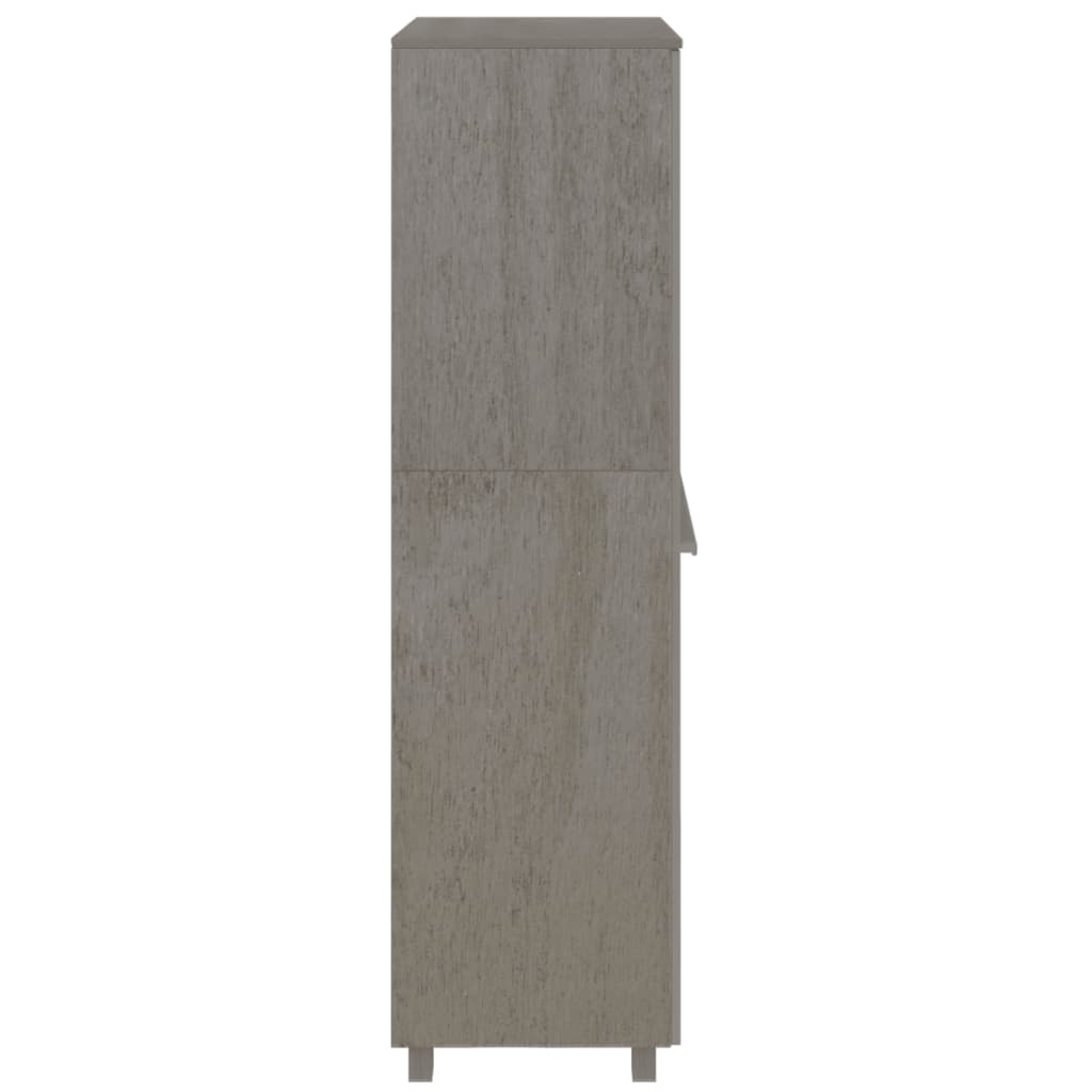 Kleiderschrank Hellgrau 89x50x180 cm Massivholz Kiefer