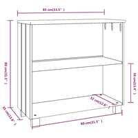 Thumbnail for Sideboard Weiß 85x35x80 cm Massivholz Kiefer
