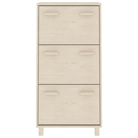 Thumbnail for Schuhschrank Honigbraun 59,5x35x117 cm Massivholz Kiefer
