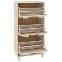 Thumbnail for Schuhschrank Honigbraun 59,5x35x117 cm Massivholz Kiefer