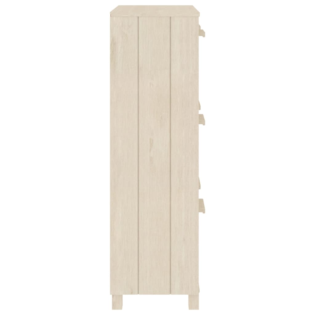 Schuhschrank Honigbraun 59,5x35x117 cm Massivholz Kiefer