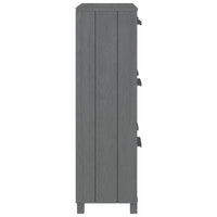 Thumbnail for Schuhschrank Dunkelgrau 59,5x35x117 cm Massivholz Kiefer