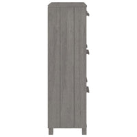 Thumbnail for Schuhschrank Hellgrau 59,5x35x117 cm Massivholz Kiefer