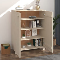 Thumbnail for Schuhschrank Honigbraun 85x40x108 cm Massivholz Kiefer
