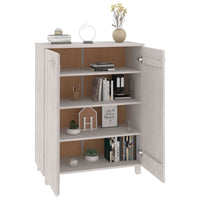 Thumbnail for Schuhschrank Weiß 85x40x108 cm Massivholz Kiefer