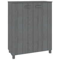 Thumbnail for Schuhschrank Dunkelgrau 85x40x108 cm Massivholz Kiefer