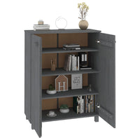 Thumbnail for Schuhschrank Dunkelgrau 85x40x108 cm Massivholz Kiefer
