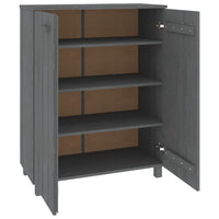 Thumbnail for Schuhschrank Dunkelgrau 85x40x108 cm Massivholz Kiefer