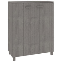 Thumbnail for Schuhschrank Hellgrau 85x40x108 cm Massivholz Kiefer