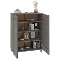 Thumbnail for Schuhschrank Hellgrau 85x40x108 cm Massivholz Kiefer