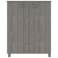 Thumbnail for Schuhschrank Hellgrau 85x40x108 cm Massivholz Kiefer