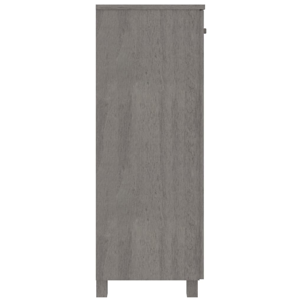 Schuhschrank Hellgrau 85x40x108 cm Massivholz Kiefer