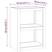 Thumbnail for Beistelltisch 45x30x60 cm Massivholz Teak