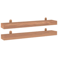 Thumbnail for Wandregale 2 Stk. 90x15x6 cm Massivholz Teak