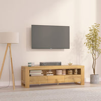 Thumbnail for TV-Schrank 110x30x35 cm Massivholz Teak