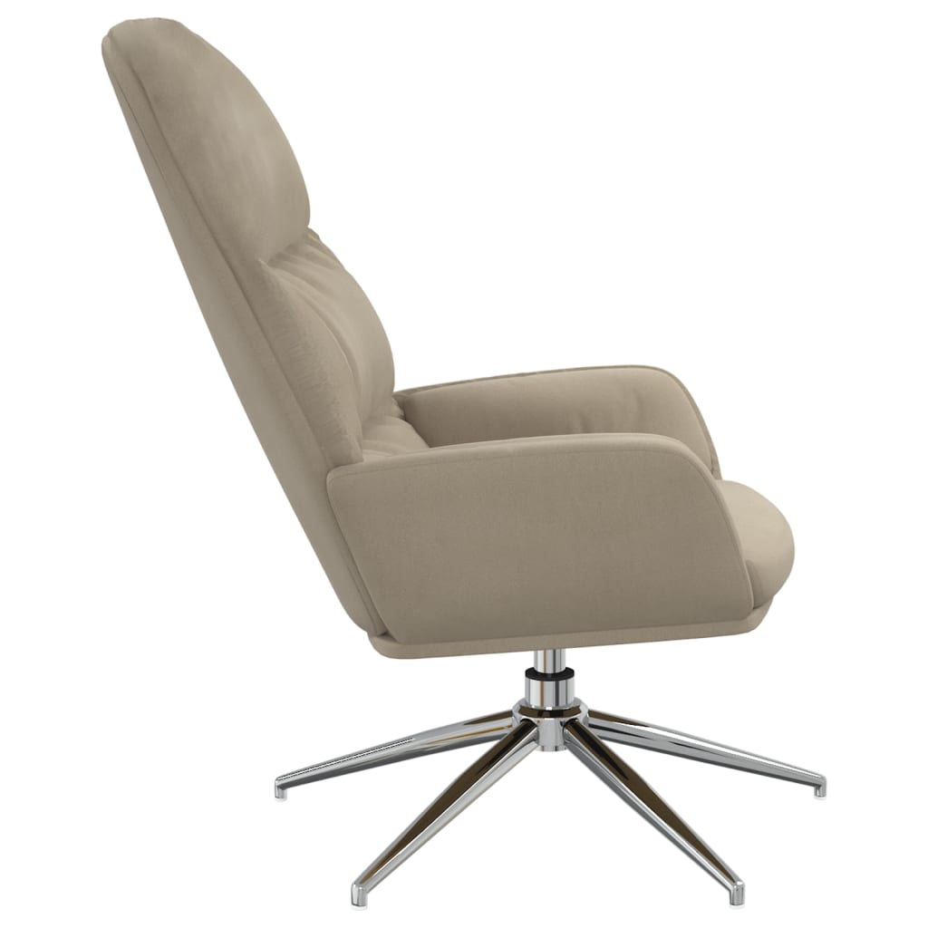 Relaxsessel Hellgrau Wildleder-Optik