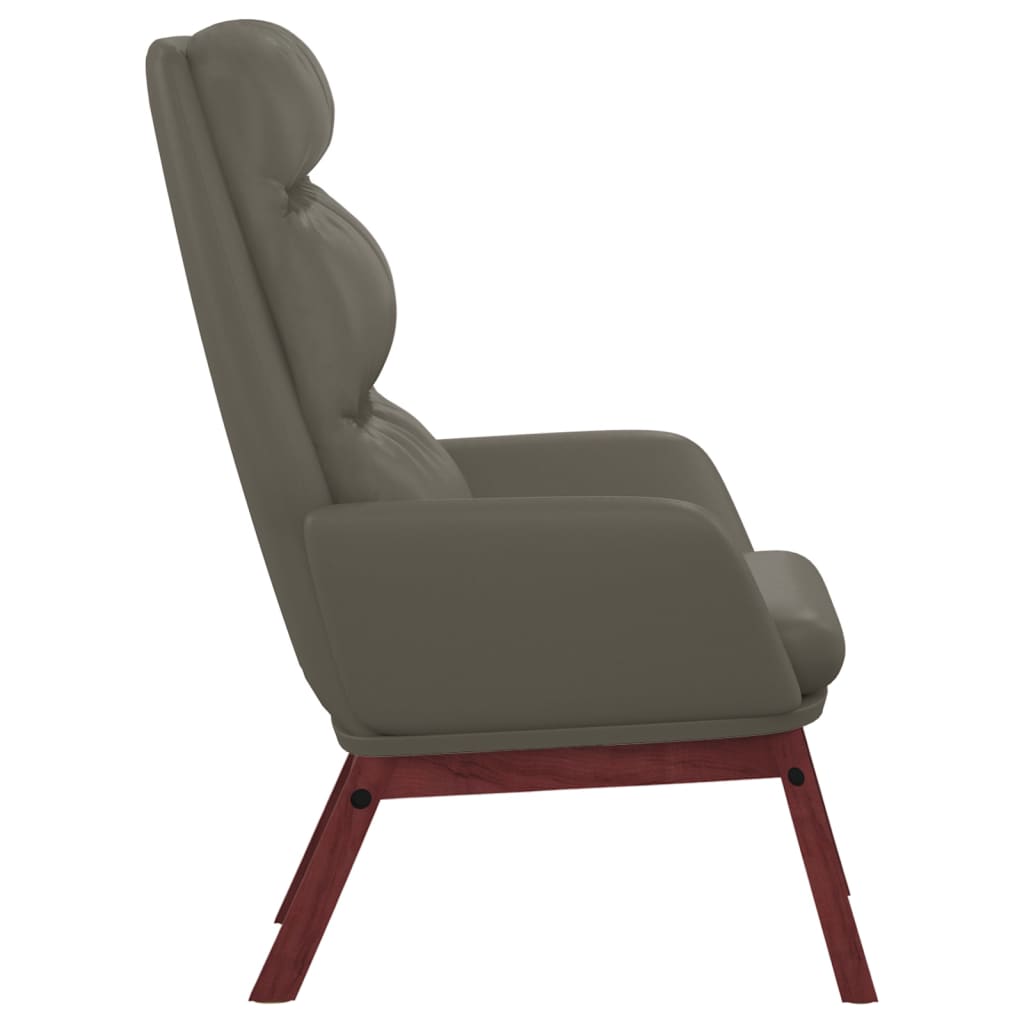 Relaxsessel Grau Echtleder