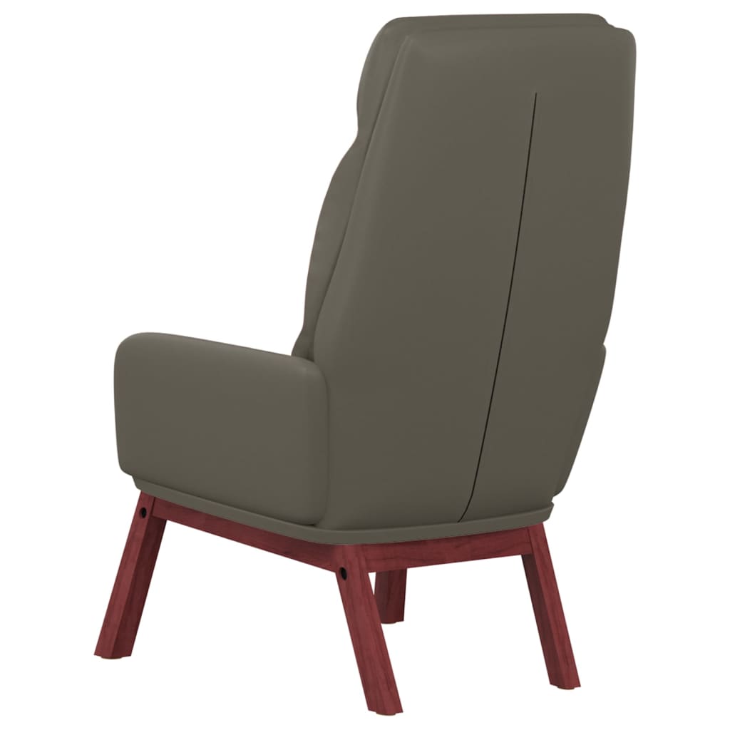 Relaxsessel Grau Echtleder