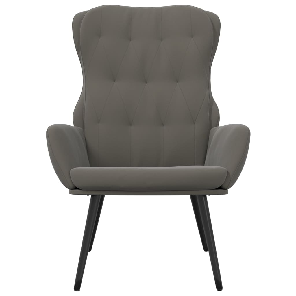 Relaxsessel Dunkelgrau Samt