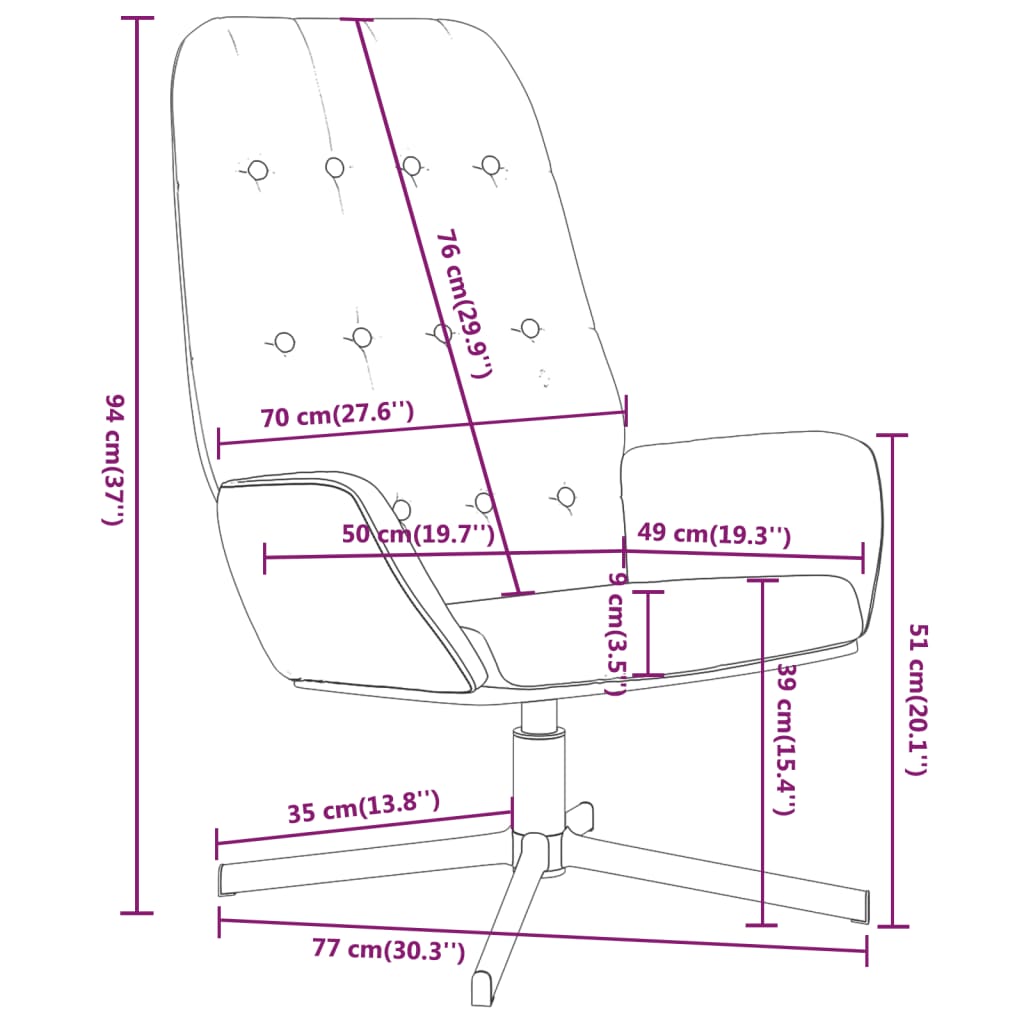 Relaxsessel Glänzendes Schwarz Kunstleder