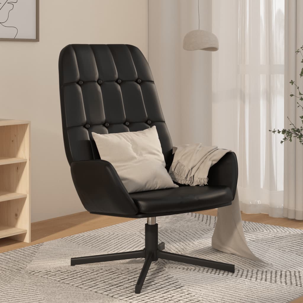 Relaxsessel Glänzendes Schwarz Kunstleder
