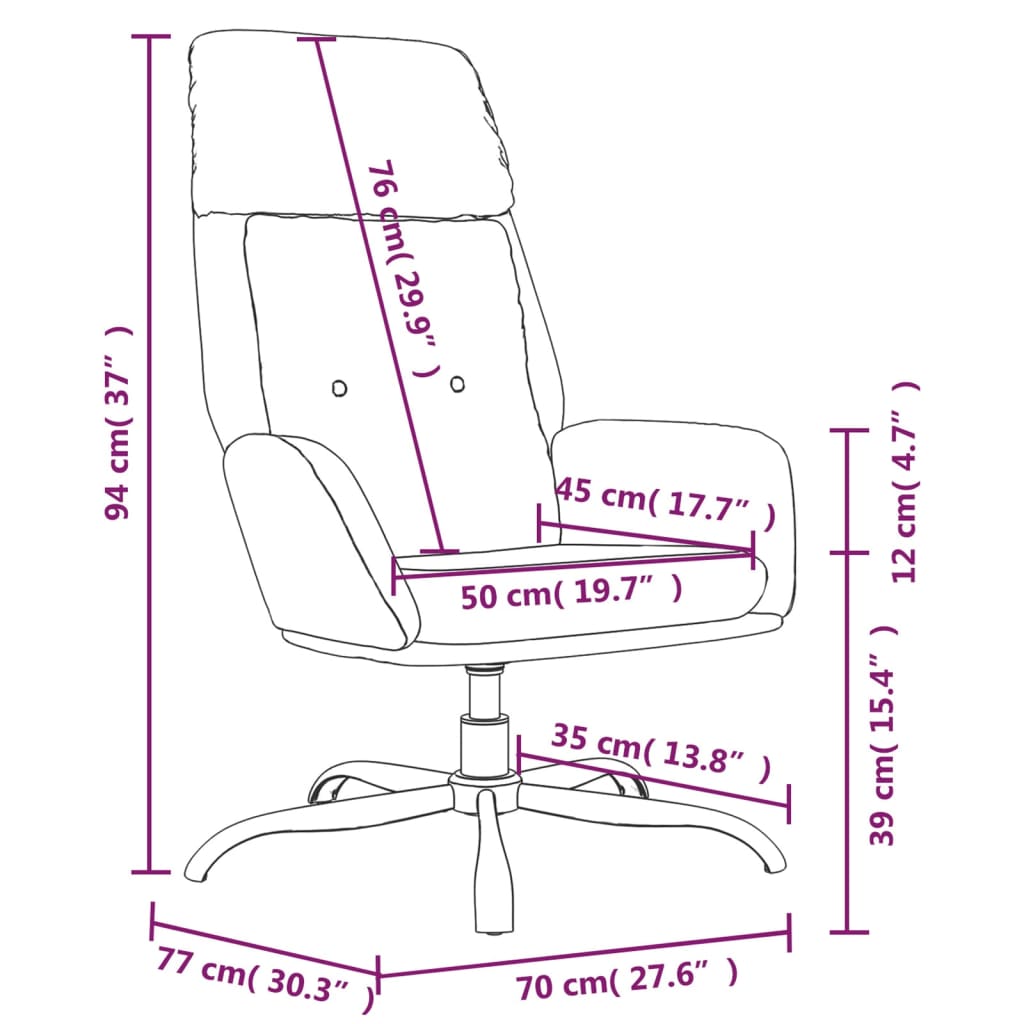 Relaxsessel Braun Kunstleder
