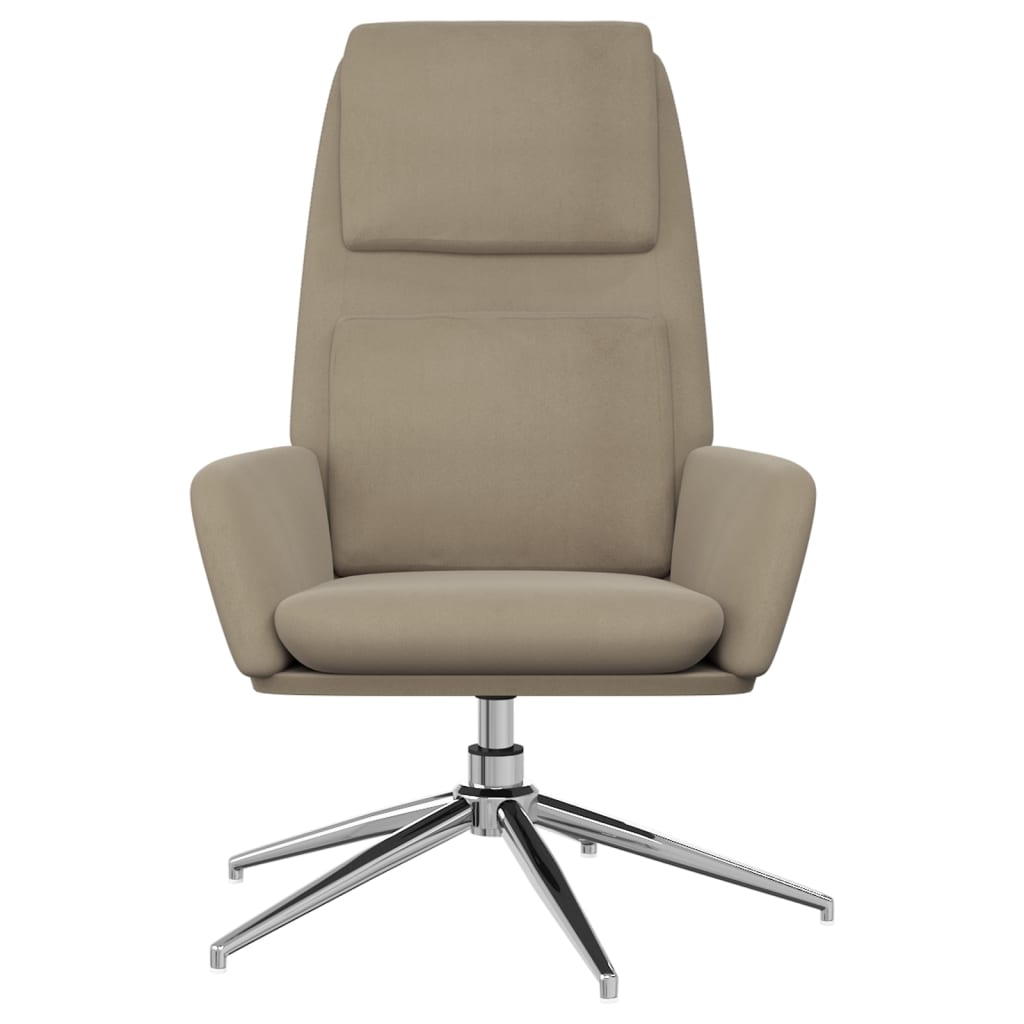 Relaxsessel Hellgrau Wildleder-Optik