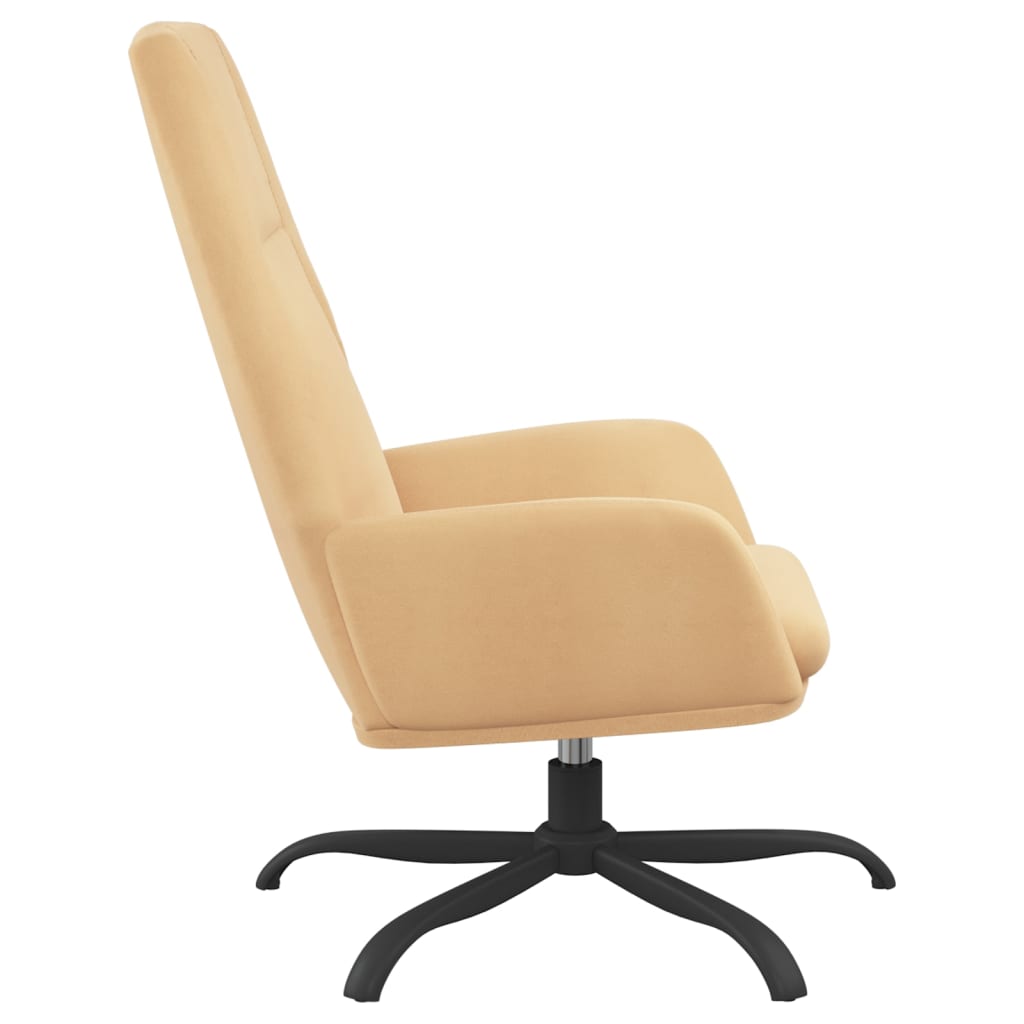 Relaxsessel Creme Wildleder-Optik