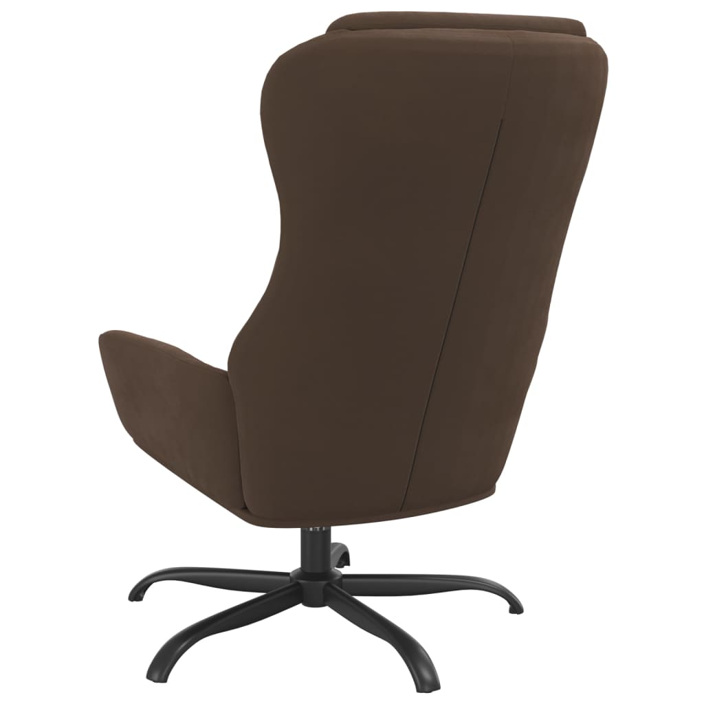 Relaxsessel Braun Wildleder-Optik