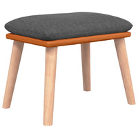 Thumbnail for Fußhocker Dunkelgrau 45x29,5x35 cm Stoff und Kunstleder