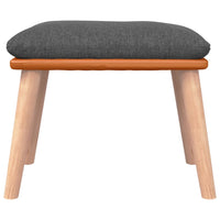 Thumbnail for Fußhocker Dunkelgrau 45x29,5x35 cm Stoff und Kunstleder