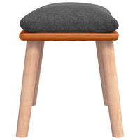 Thumbnail for Fußhocker Dunkelgrau 45x29,5x35 cm Stoff und Kunstleder