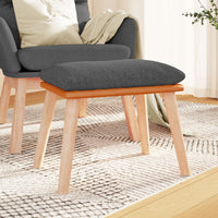 Thumbnail for Fußhocker Dunkelgrau 45x29,5x35 cm Stoff und Kunstleder