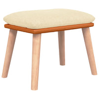 Thumbnail for Fußhocker Creme 45x29,5x35 cm Stoff und Kunstleder