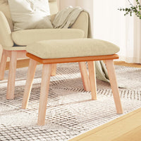 Thumbnail for Fußhocker Creme 45x29,5x35 cm Stoff und Kunstleder