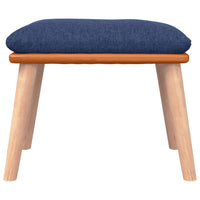 Thumbnail for Fußhocker Blau 45x29,5x39 cm Stoff und Kunstleder
