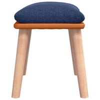 Thumbnail for Fußhocker Blau 45x29,5x39 cm Stoff und Kunstleder