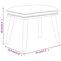 Thumbnail for Fußhocker Senfgelb 45x29,5x35 cm Stoff und Kunstleder