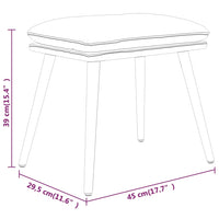 Thumbnail for Fußhocker Dunkelgrau 45x29,5x35 cm Stoff