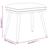 Thumbnail for Fußhocker Blau 45x29,5x35 cm Stoff