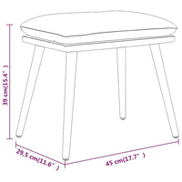 Thumbnail for Fußhocker Schwarz 45x29,5x35 cm Samt