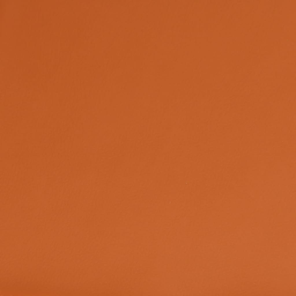 Fußhocker Hellgrau/Orange 45x29,5x39 cm Stoff und Kunstleder