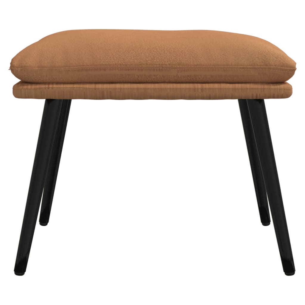 Fußhocker Taupe 45x30x35 cm Mikrofasergewebe