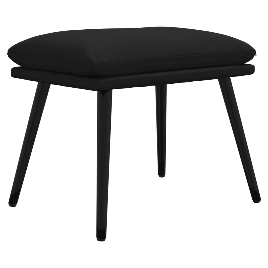 Fußhocker Schwarz 45x30x35 cm Mikrofasergewebe