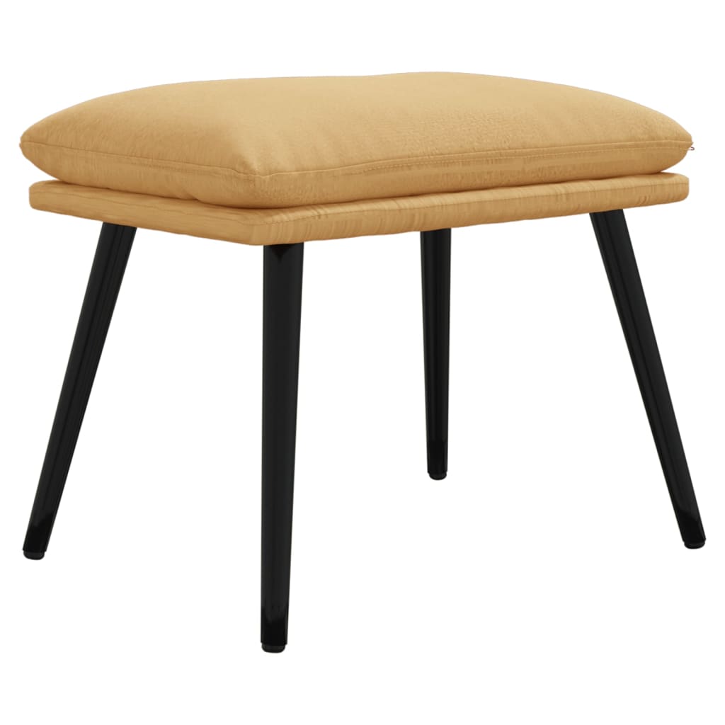 Fußhocker Creme 45x30x35 cm Mikrofasergewebe